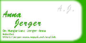 anna jerger business card